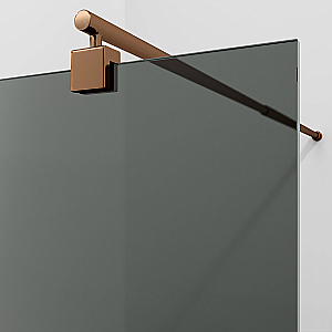 Душевое ограждение WasserKRAFT Rur 30W44RG-TG 100 профиль розовое золото/стекло тонированное купить в интернет-магазине Sanbest