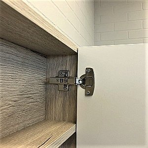 Зеркальный шкаф Comforty Клеон 00-00004755 75 белый/дуб дымчатый купить в интернет-магазине сантехники Sanbest