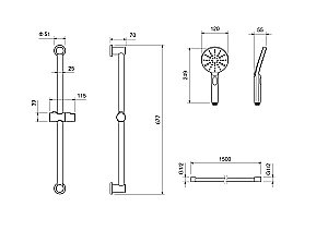 Душевой гарнитур Aquatek Оберон AQ2016MB черный матовый купить в интернет-магазине сантехники Sanbest