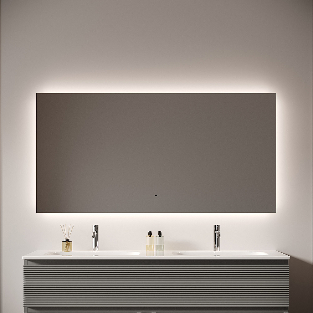 Зеркало с подсветкой Sancos Square 2.0 SQ2.1400 140х80 в ванную от интернет-магазине сантехники Sanbest