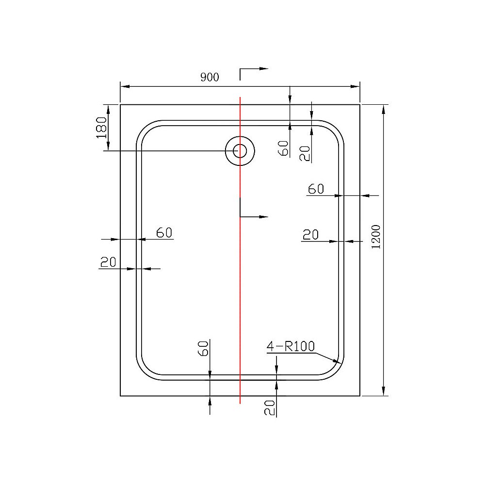 Душевой поддон Vincea VST-2AR-9012 120x90 белый купить в интернет-магазине Sanbest