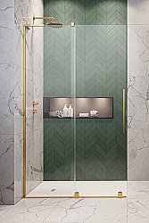 Душевое ограждение Radaway Furo SL Gold Walk-in 80 10306438-09-01 стекло прозрачное/профиль золото купить в интернет-магазине Sanbest