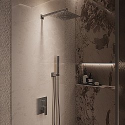 Душевая система Vincea Dice VSFW-2DS1GM вороненая сталь купить в интернет-магазине сантехники Sanbest