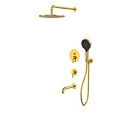 Душевая система WhiteCross Y YSET07TOPGLB золото брашированное купить в интернет-магазине сантехники Sanbest