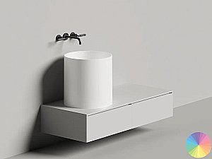 Раковина накладная Salini ARMONIA 04 130118GF 46 из искусственного камня S-Sense, глянцевая, цвет по RAL полностью купить в интернет-магазине Sanbest