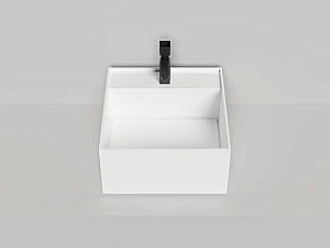 Раковина накладная Salini ARMONIA SQUARE TOP 02 S-Stone 130522TM 45 без отверстия под смеситель, белая купить в интернет-магазине Sanbest