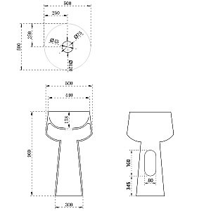 Раковина отдельностоящая ABBER Stein AS2508-H белая матовая купить в интернет-магазине Sanbest