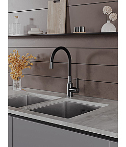 Смеситель для кухни Agger Easy A3100555 оружейная сталь матовая купить в интернет-магазине сантехники Sanbest