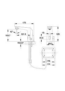 Смеситель для раковины Cersanit SENSE 63106 купить в интернет-магазине сантехники Sanbest
