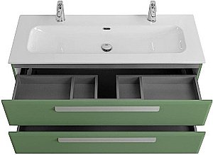 Тумба с раковиной Cezares ECO-CER-N 120 ECO-CER-N-1200-2C-SO-PS-P фисташковый софт для ванной в интернет-магазине Sanbest