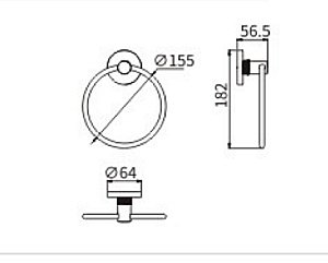 Полотенцедержатель CeramaLux Antica 61206-1 золото купить в интернет-магазине сантехники Sanbest