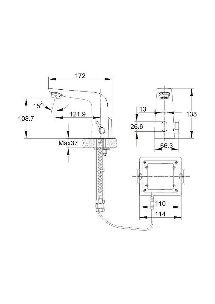 Смеситель для раковины Cersanit SENSE 63106 купить в интернет-магазине сантехники Sanbest