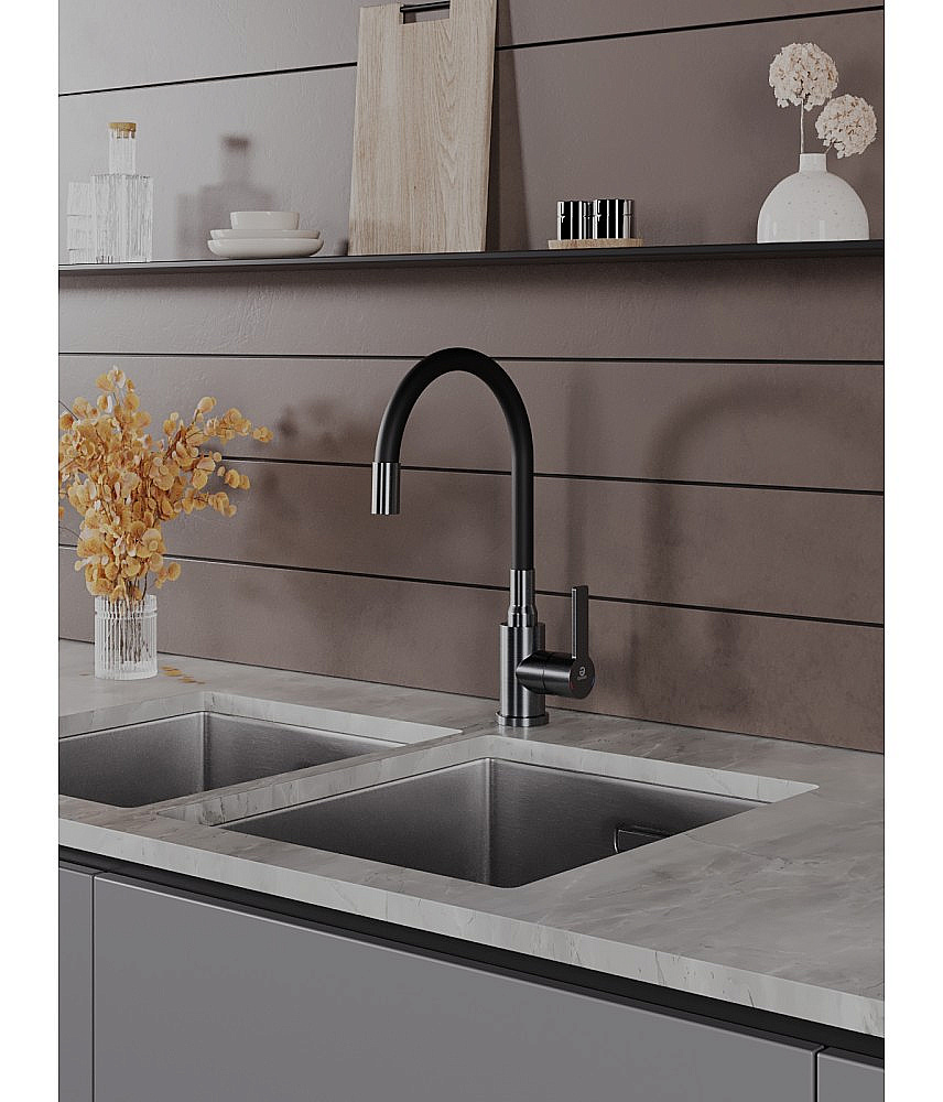 Смеситель для кухни Agger Easy A3100555 оружейная сталь матовая купить в интернет-магазине сантехники Sanbest