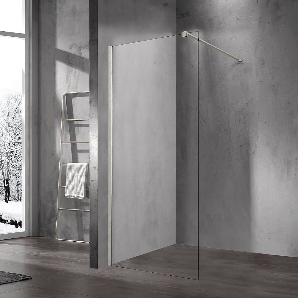 Душевая перегородка Vincea Walk-In VSW-1H700CLBN 70 профиль брашированный никель/стекло прозрачное купить в интернет-магазине Sanbest