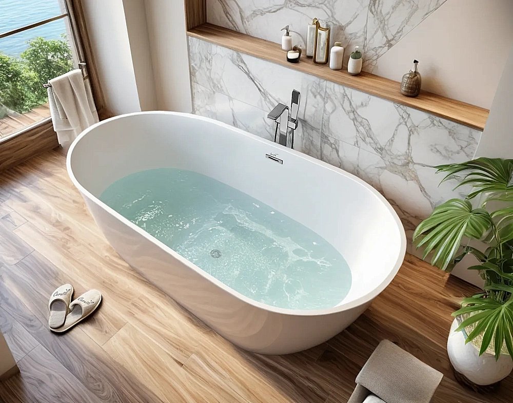 Ванна акриловая CeruttiSpa MIMI 10503 170x80 белая купить в интернет-магазине Sanbest