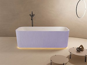 Ванна отдельностоящая Abber STEIN AS9663Violett 170x75 фиолетовая/белая купить в интернет-магазине Sanbest