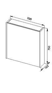 Зеркальный шкаф Aquanet Латина 70 купить в интернет-магазине сантехники Sanbest