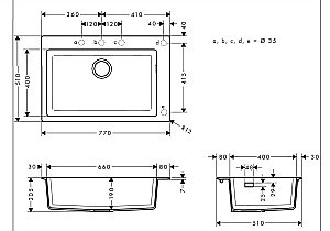 Мойка кухонная Hansgrohe C51-F660-07 с встроенным смесителем, графит купить в интернет-магазине сантехники Sanbest