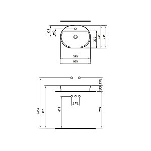 Раковина Berges Ego SL 60 182016 белая купить в интернет-магазине Sanbest