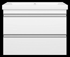 Тумба с раковиной Misty Ингрид - 75 П-Инг-01075-011П2Я белая для ванной в интернет-магазине Sanbest