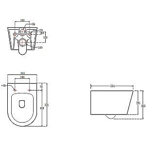 Унитаз подвесной Aquatek Оберон AQ1365T-00 белый, с крышкой микролифт, безободковый, слив-торнадо купить в интернет-магазине Sanbest