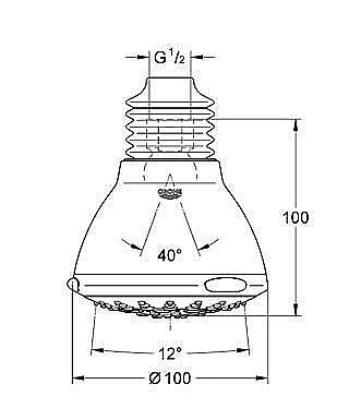 Верхний душ Five Grohe Movario 28397 000 купить в интернет-магазине сантехники Sanbest