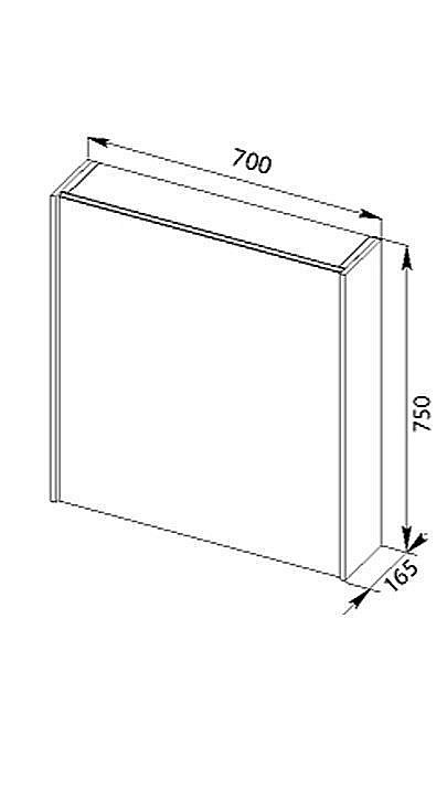 Зеркальный шкаф Aquanet Латина 70 купить в интернет-магазине сантехники Sanbest