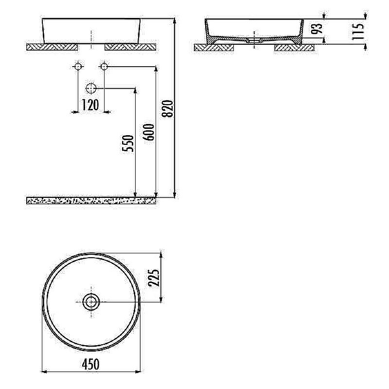 Раковина Creavit Loop 45 LP145-00NN00E-0000 неон матовый купить в интернет-магазине Sanbest