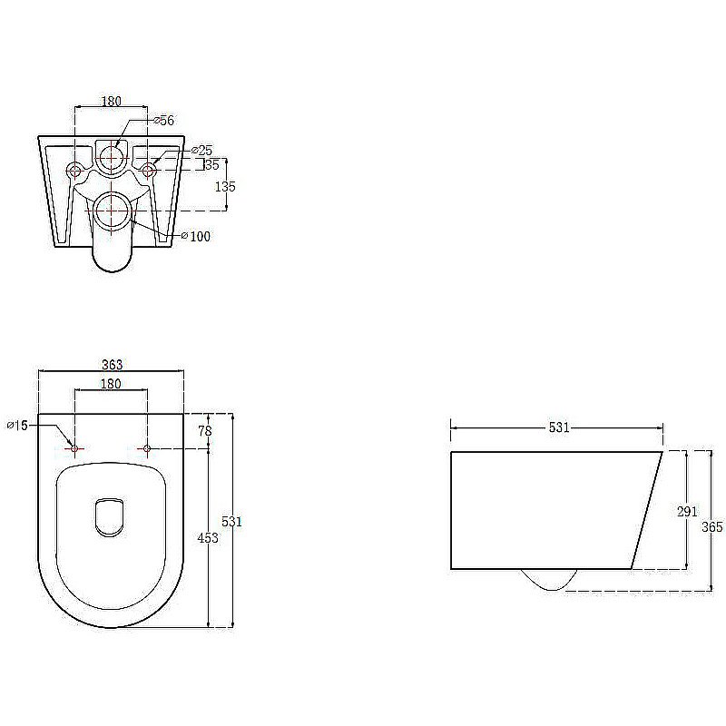 Унитаз подвесной Aquatek Оберон AQ1365T-00 белый, с крышкой микролифт, безободковый, слив-торнадо купить в интернет-магазине Sanbest