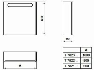 Зеркало-шкаф Ideal Standard Softmood T7823S5 100 коричневый в ванную от интернет-магазине сантехники Sanbest