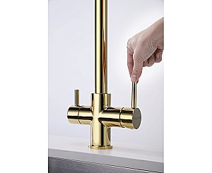 Смеситель для кухни Paulmark Lange La214212-G золото купить в интернет-магазине сантехники Sanbest