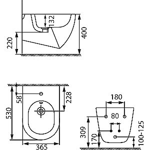 Биде Allen Brau Reality 4.32008.31 черное матовое купить в интернет-магазине Sanbest