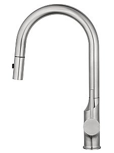 Смеситель для кухни с выдвижным изливом WONZON & WOGHAND WW-A21252-BS никель брашированный купить в интернет-магазине сантехники Sanbest