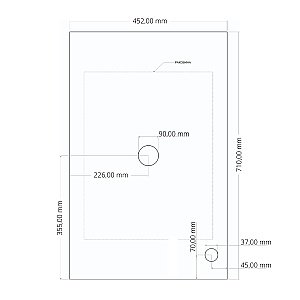 Столешница Grossman Вива 70 507003 черная глянцевая для ванной в интернет-магазине сантехники Sanbest