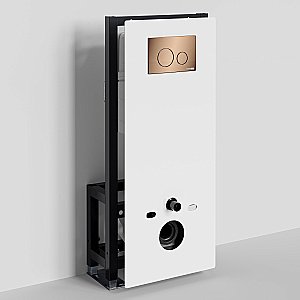Система инсталляции для унитаза WasserKraft Glan 66TLT.010.ME.WH.RG02 с кнопкой розовое золото купить в интернет-магазине сантехники Sanbest