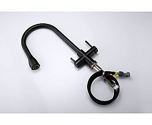 Смеситель для кухни Paulmark Lange La214212-BLM черный  купить в интернет-магазине сантехники Sanbest