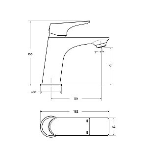 Смеситель для раковины BelBagno MARINO-LVM-CRM-W0 хром купить в интернет-магазине сантехники Sanbest