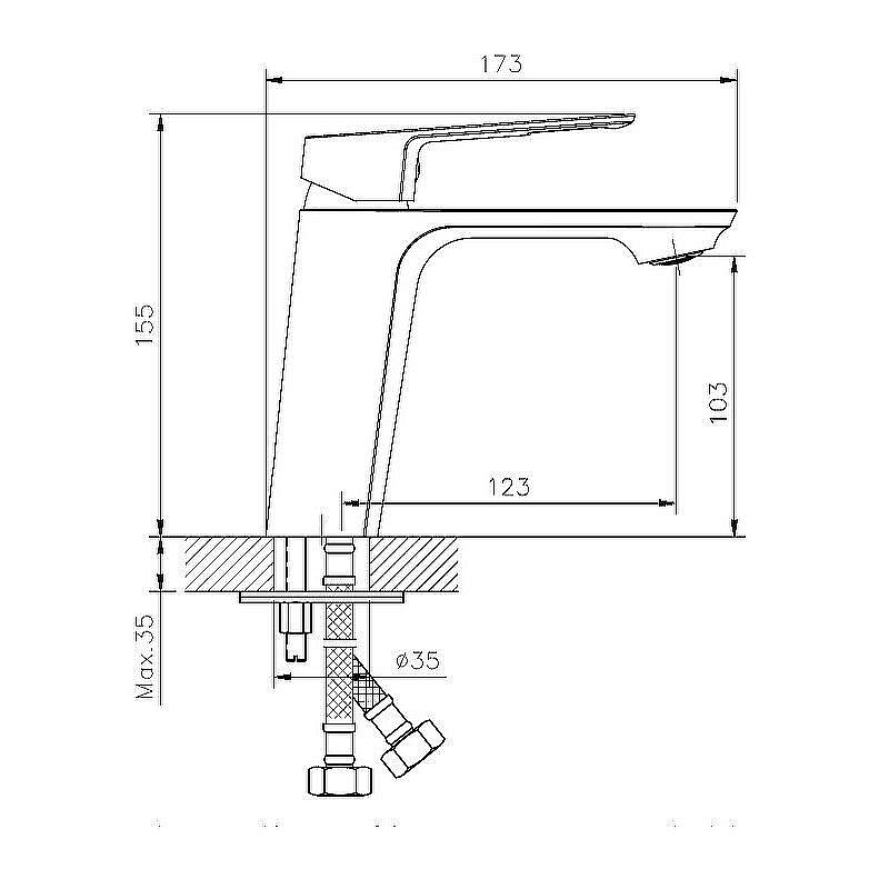 Смеситель для раковины Koller Pool Grace GR0200 купить в интернет-магазине сантехники Sanbest