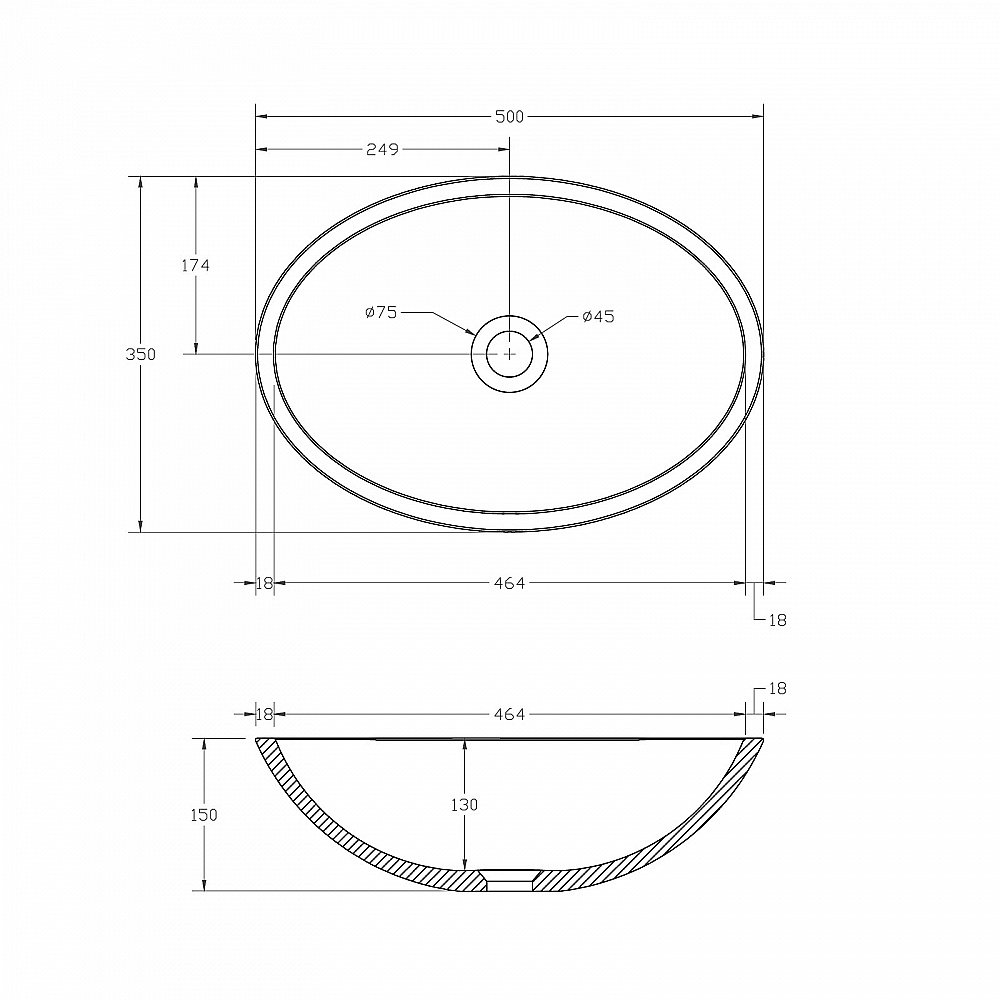 Раковина Abber Kristall 50 AT2802Emerald зеленая прозрачная купить в интернет-магазине Sanbest
