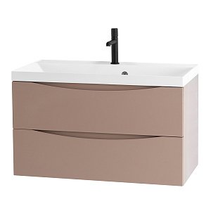 Тумба с раковиной Belbagno MARINO 80 2C-SO/BB800/450-LV-MR-AST Capucino Lucido для ванной в интернет-магазине Sanbest