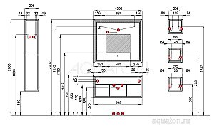 Зеркало Акватон Уэльс 100 белый в ванную от интернет-магазине сантехники Sanbest
