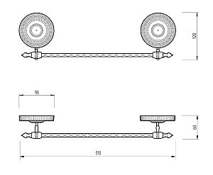 Полотенцедержатель Migliore MONTECARLO 32750 золото купить в интернет-магазине сантехники Sanbest