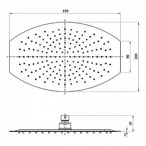 Верхний душ Lemark LM9485S купить в интернет-магазине сантехники Sanbest
