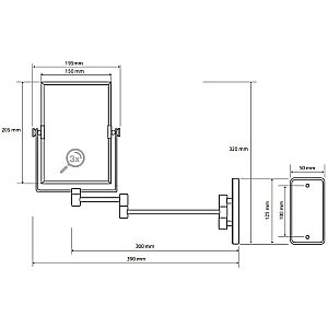 Зеркало косметическое Bemeta 153301612 хром купить в интернет-магазине сантехники Sanbest