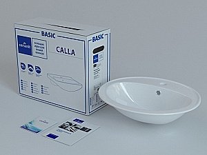 Раковина встраиваемая Cersanit CALLA 54 S-UM-Cl/1-w белая купить в интернет-магазине Sanbest