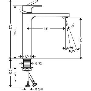 Смеситель для раковины Hansgrohe Vernis Shape 71591000 хром купить в интернет-магазине сантехники Sanbest