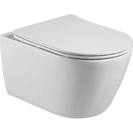 Унитаз подвесной Good Dood ROUND УНИ0002 белый, с крышкой микролифт, безободковый купить в интернет-магазине Sanbest