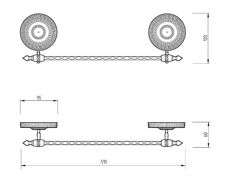 Полотенцедержатель Migliore MONTECARLO 32750 золото купить в интернет-магазине сантехники Sanbest