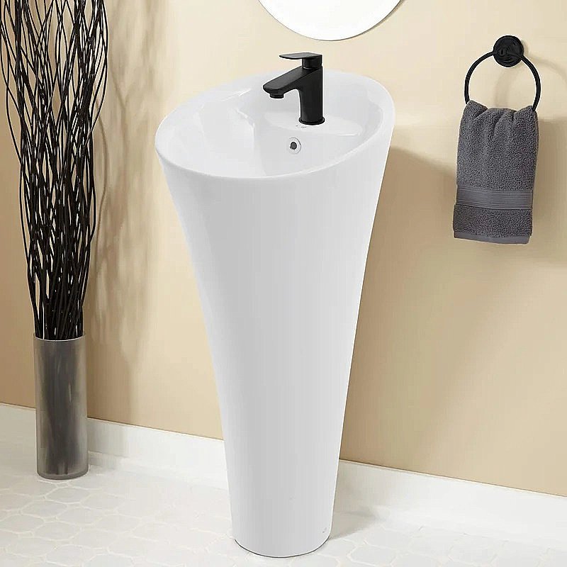 Раковина напольная WeltWasser WW LEERBACH 4141 GL-WT 41 белая купить в интернет-магазине Sanbest