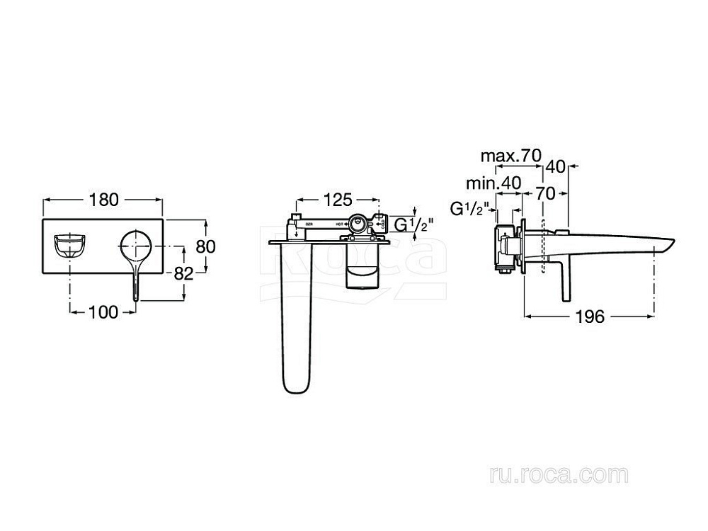 Смеситель для раковины Roca Insignia 5A353AC00 купить в интернет-магазине сантехники Sanbest